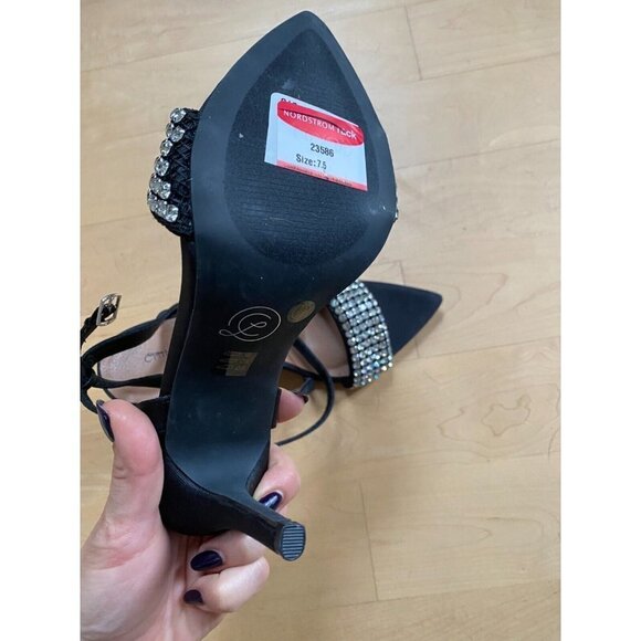 Chinese Laundry "Justine"dress heels sandals Womens Size 7.5 NEW rhinestone - Picture 8 of 8